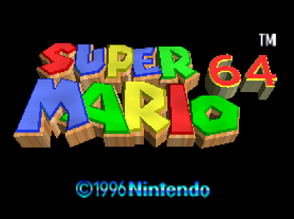 Титульный экран из игры Super Mario 64 / Супер Марио 64