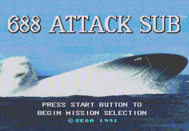 Титульный экран из игры 688 Attack Sub / 688 Атакующая Субмарина (Подводная Лодка)