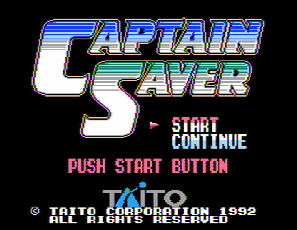 Титульный экран из игры Captain Saver / キャプテンセイバー