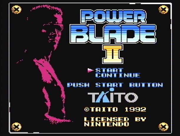 Титульный экран из игры Power Blade 2 / Пауэр Блэйд 2
