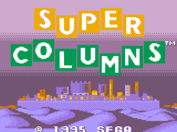 Титульный экран из игры Super Columns / Супер Колонны