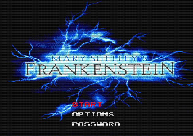 Титульный экран из игры Mary Shelley's Frankenstein / Франкенштейн Мэри Шелли
