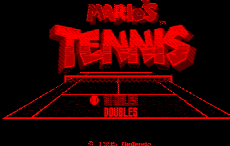 Титульный экран из игры Mario's Tennis / Теннис с Марио