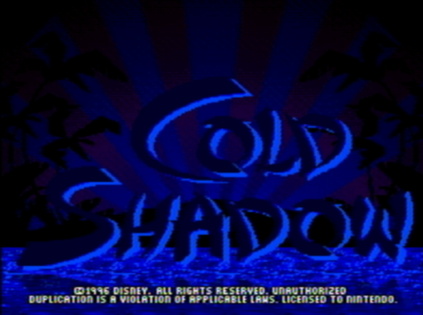 Титульный экран из игры Maui Mallard in Cold Shadow / Мауи Маллард в Колд Шадоу