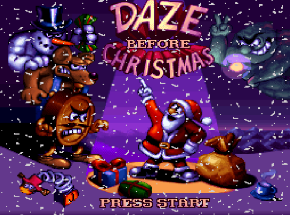 Титульный экран из игры Daze Before Christmas / Проделки перед Рождеством