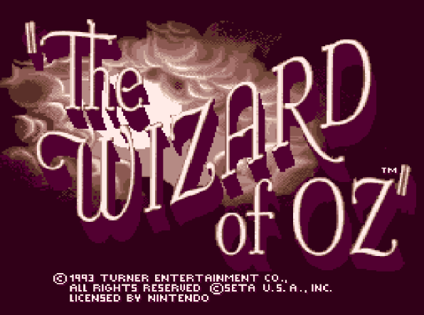 Титульный экран из игры Wizard Of Oz 'the / Волшебник страны Оз