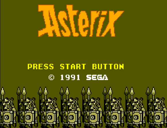 Титульный экран из игры Asterix / Астерикс