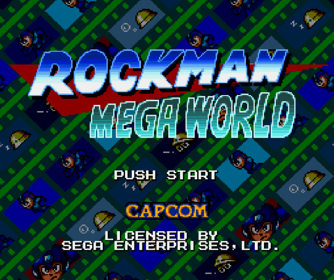 Титульный экран из игры Rockman Mega World