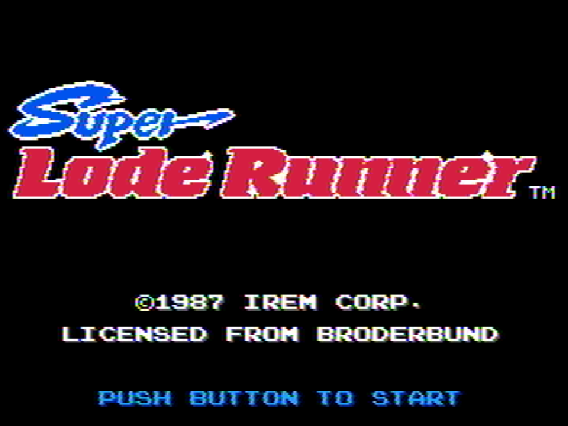 Титульный экран из игры Super Lode Runner, スーパーロードランナー