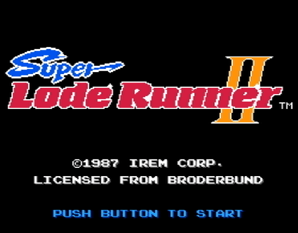 Титульный экран из игры Super Lode Runner II, スーパーロードランナーⅡ