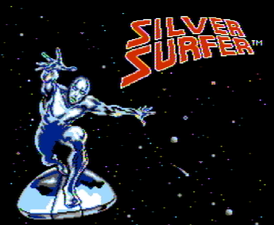 Титульный экран из игры Silver Surfer / Серебрянный Сёрфер