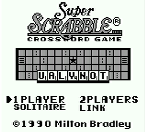 Титульный экран из игры Super Scrabble / Супер Скрэббл