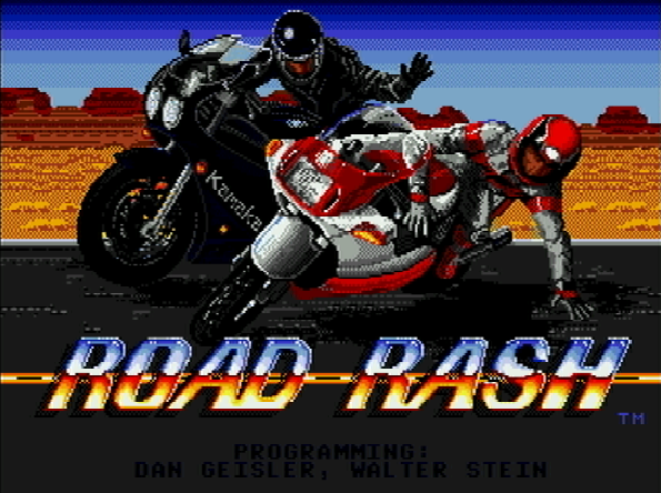 Титульный экран из игры Road Rash / Роуд Раш