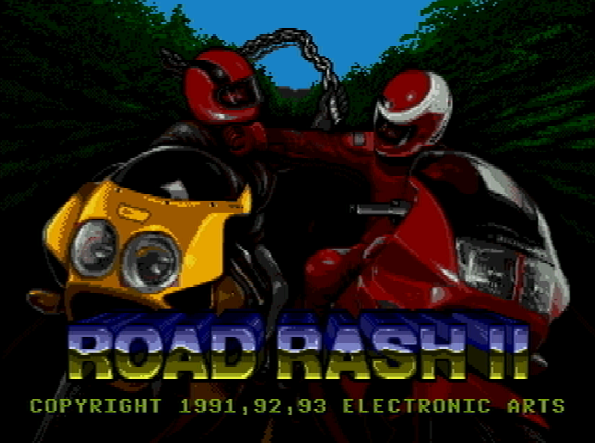Титульный экран из игры Road Rash 2 / Роуд Раш 2