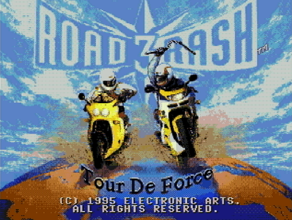 Титульный экран из игры Road Rash 3 Tour De Force