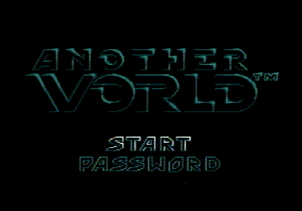 Титульный экран из игры Another World (Out of This World) / Другой мир