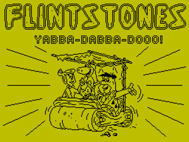 Титульный экран из игры Yabba Dabba Doo! / the Flintstones