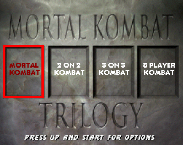 Титульный экран из игры Mortal Kombat Trilogy / Мортал Комбат Трилогия