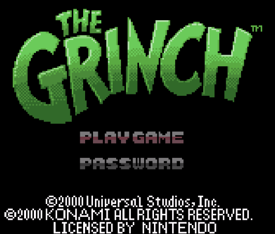 Титульный экран из игры Grinch 'the / Гринч – похититель Рождества