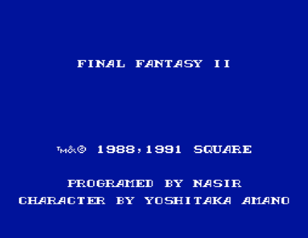 Титульный экран из игры Final Fantasy 2 / Последняя Фантазия 2