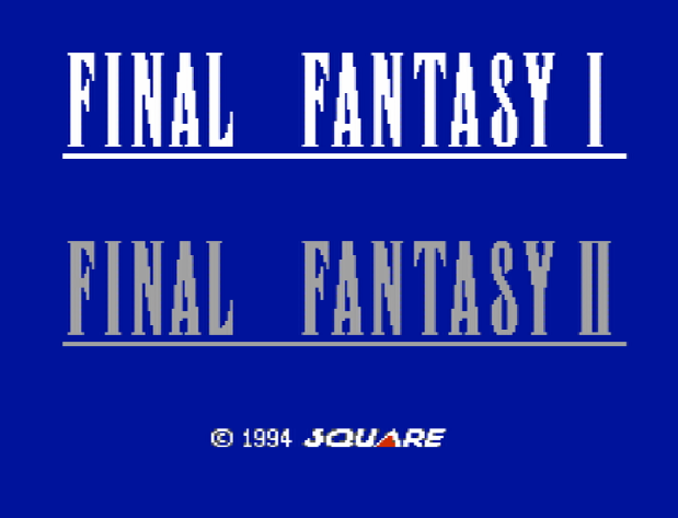 Титульный экран из игры Final Fantasy I & II / Последняя Фантазия 1 и 2