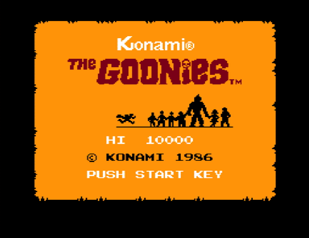 Титульный экран из игры Goonies 'the / Балбесы