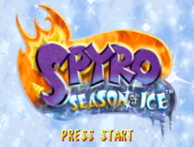 Титульный экран из игры Spyro: Season of Ice / Спайро: Сезон Льдов