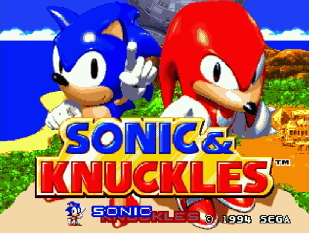 Титульный экран из игры Sonic & Knuckles / Соник и Наклз