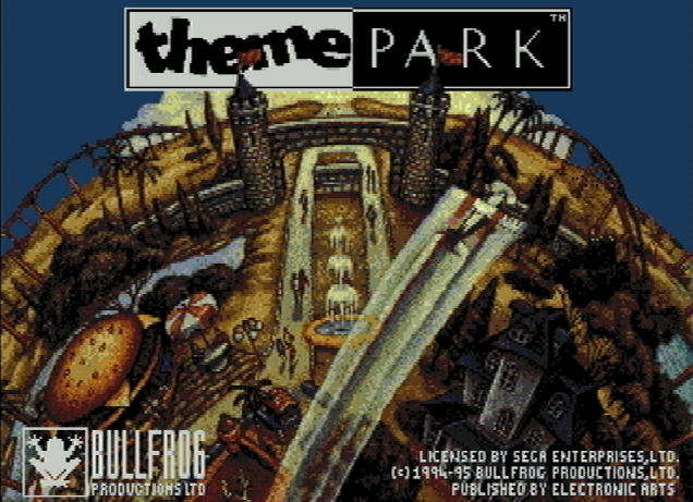 Титульный экран из игры Theme Park / Тематический Парк