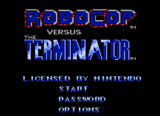 Титульный экран из игры RoboCop Vs The Terminator / Робокоп против Терминатора