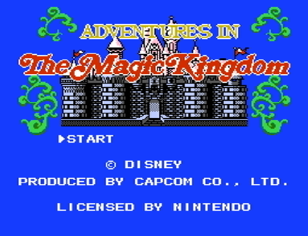 Титульный экран из игры Adventures in the Magic Kingdom / Приключения в Волшебном Королевстве