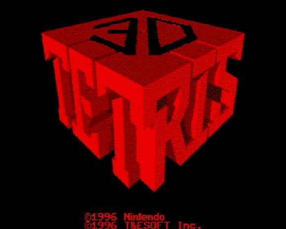 Титульный экран из игры 3D Tetris / 3Д Тетрис