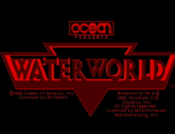 Титульный экран из игры Waterworld / Водный Мир.