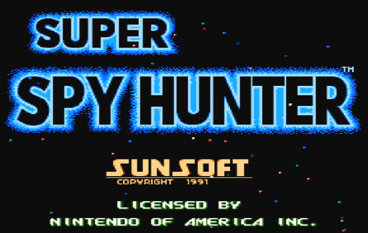 Титульный экран из игры Super Spy Hunter / Супер Охотник за Шпионами