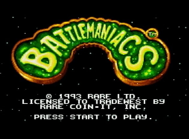 Титульный экран из игры Battletoads in Battlemaniacs / Боевые Жабы в Баттлмании